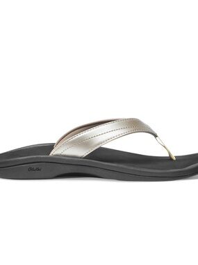 Olukai ‘Ohana Bubbly/Black Water Friendly Thong Sandals